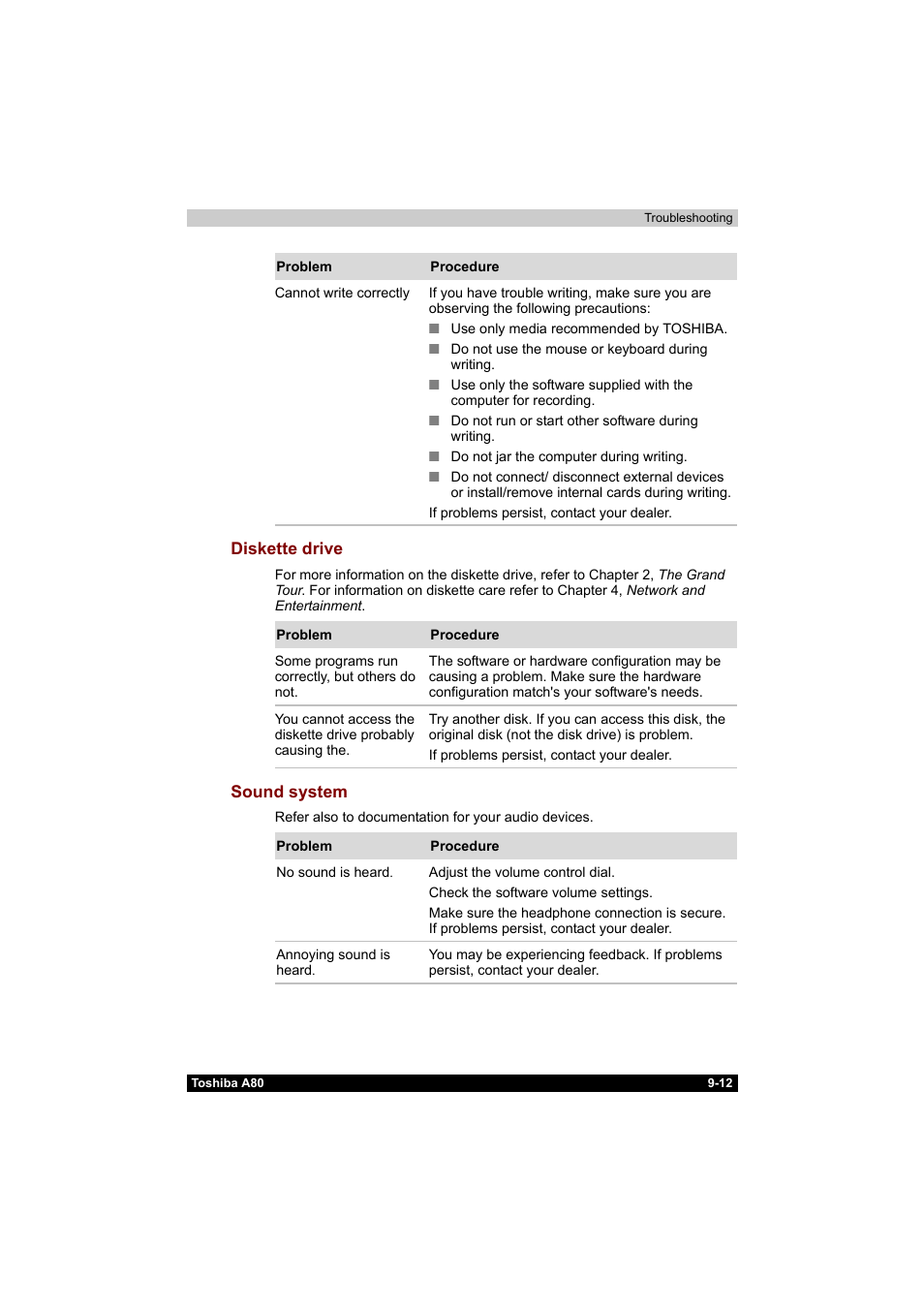 Toshiba Equium A80 User Manual | Page 154 / 176