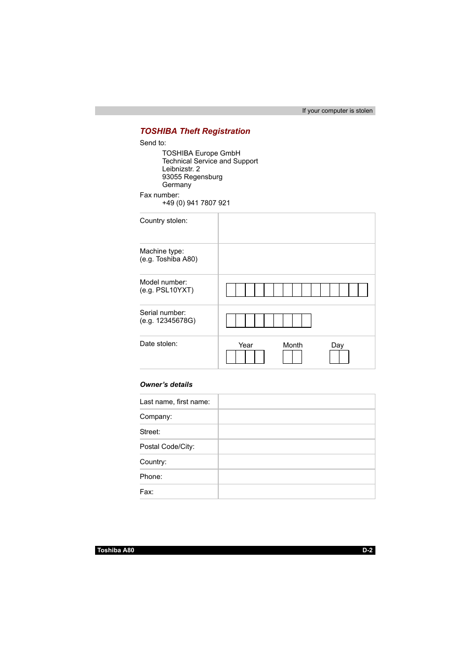 Toshiba Equium A80 User Manual | Page 168 / 176