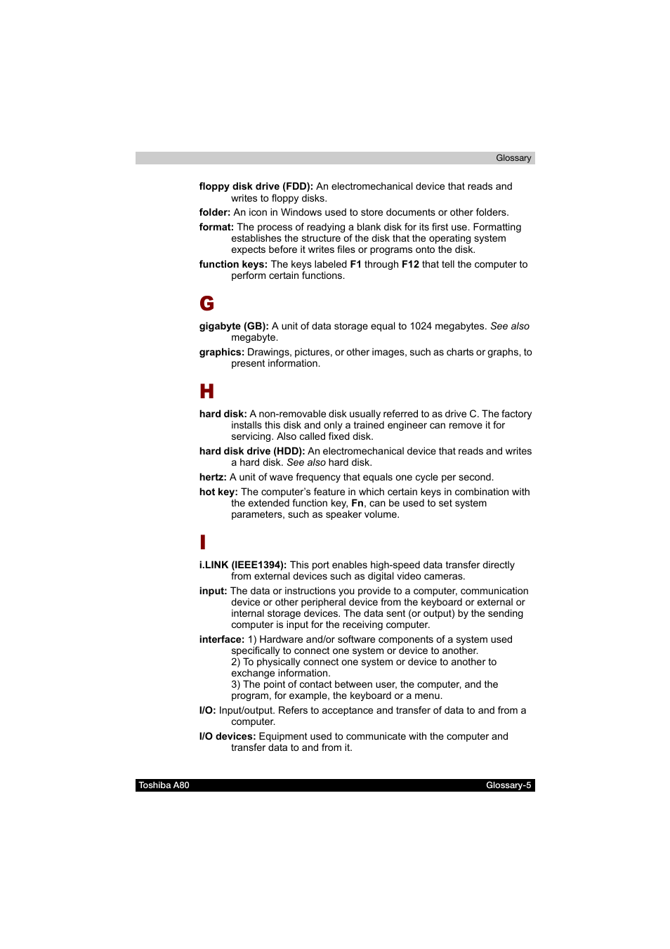 Toshiba Equium A80 User Manual | Page 173 / 176