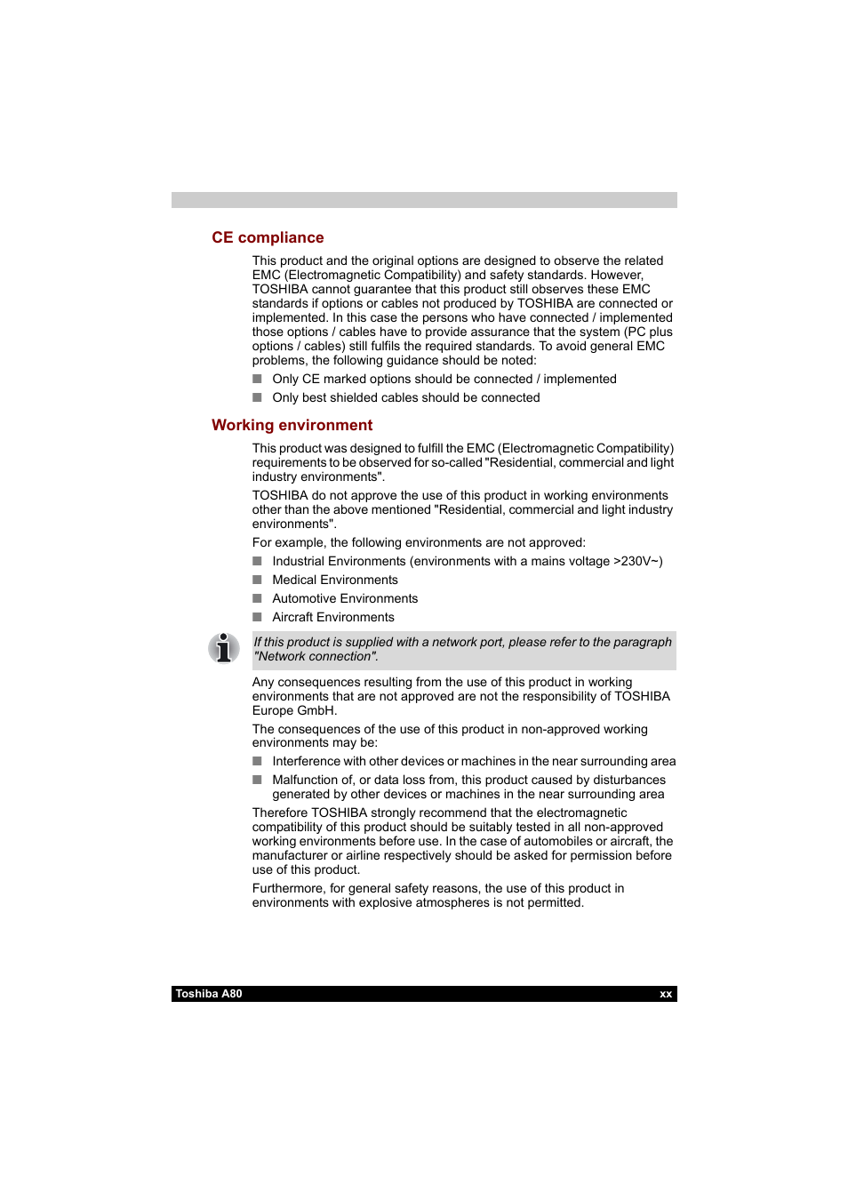 Toshiba Equium A80 User Manual | Page 20 / 176