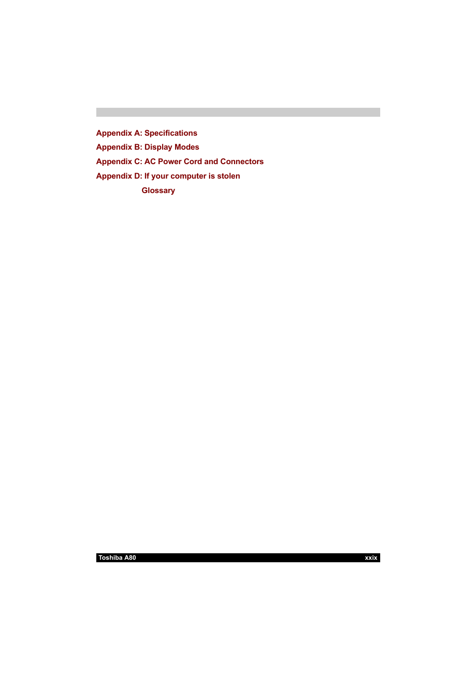 Toshiba Equium A80 User Manual | Page 29 / 176