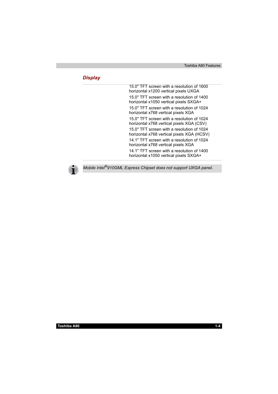 Toshiba Equium A80 User Manual | Page 39 / 176