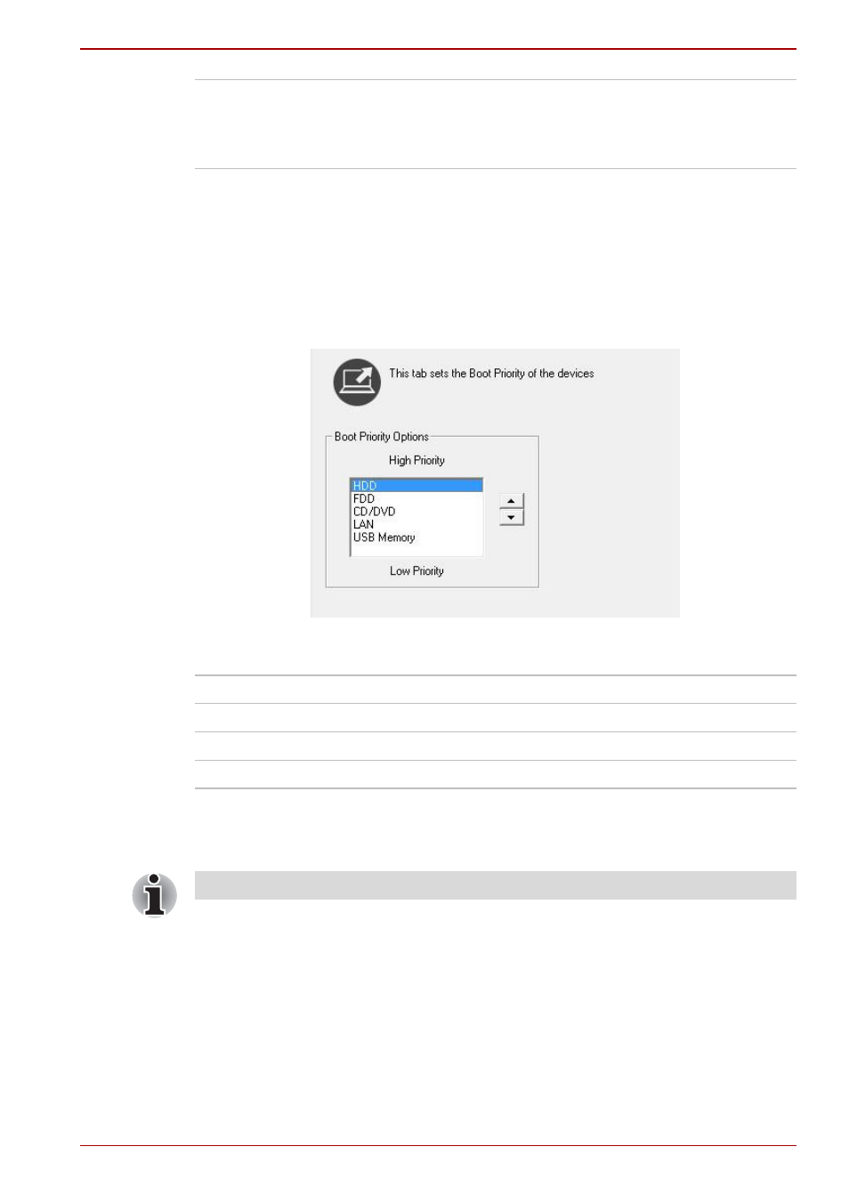 Boot priority | Toshiba SATELLITE L300 User Manual | Page 107 / 165