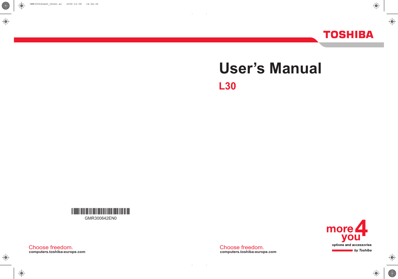 Toshiba Satellite L30 (PSL33) User Manual | 162 pages