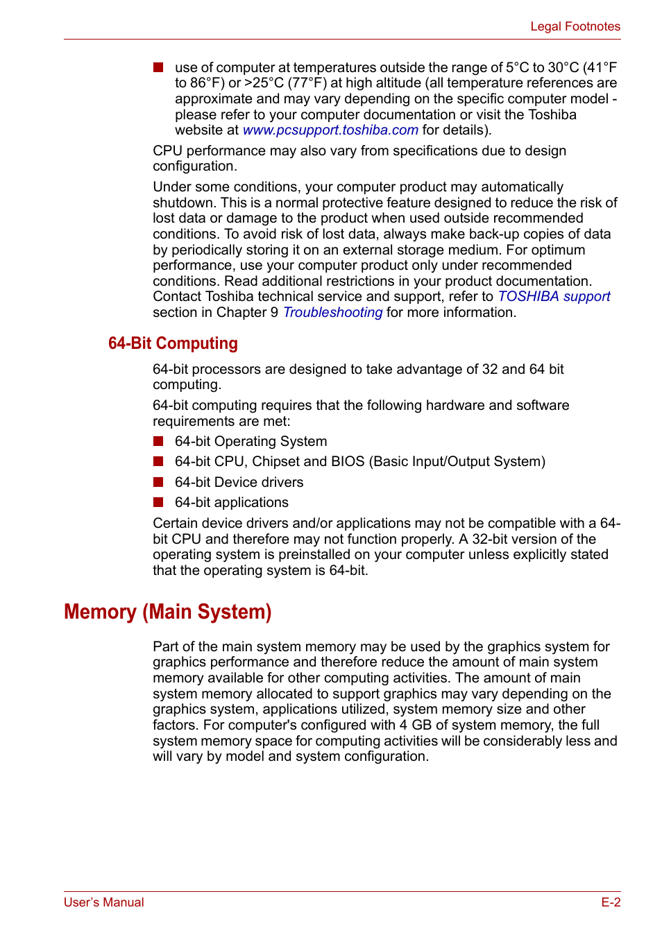 Bit computing | Toshiba Satellite L30 (PSL33) User Manual | Page 143 / 162