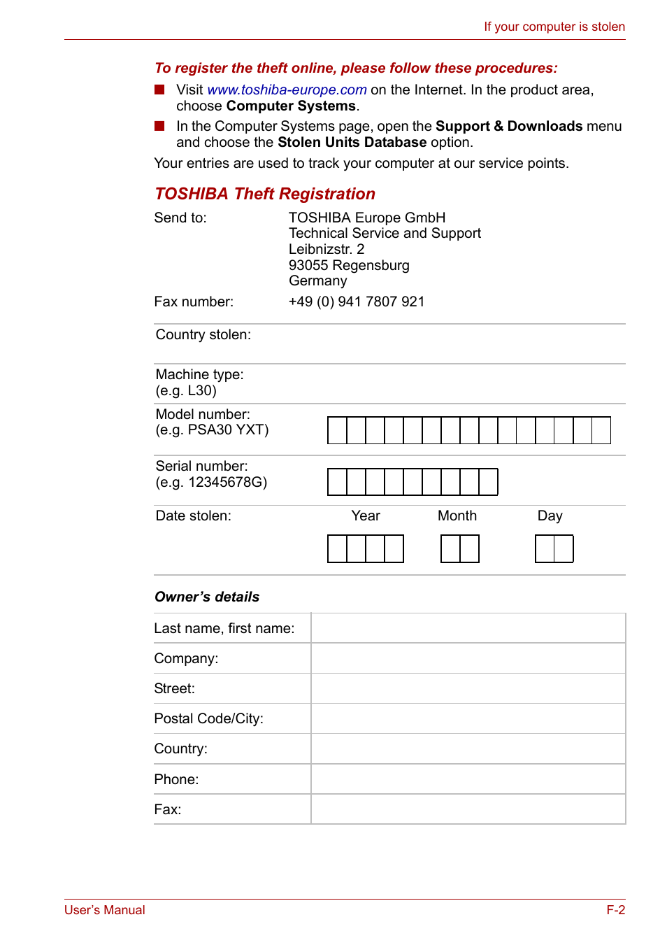 Toshiba Satellite L30 (PSL33) User Manual | Page 147 / 162