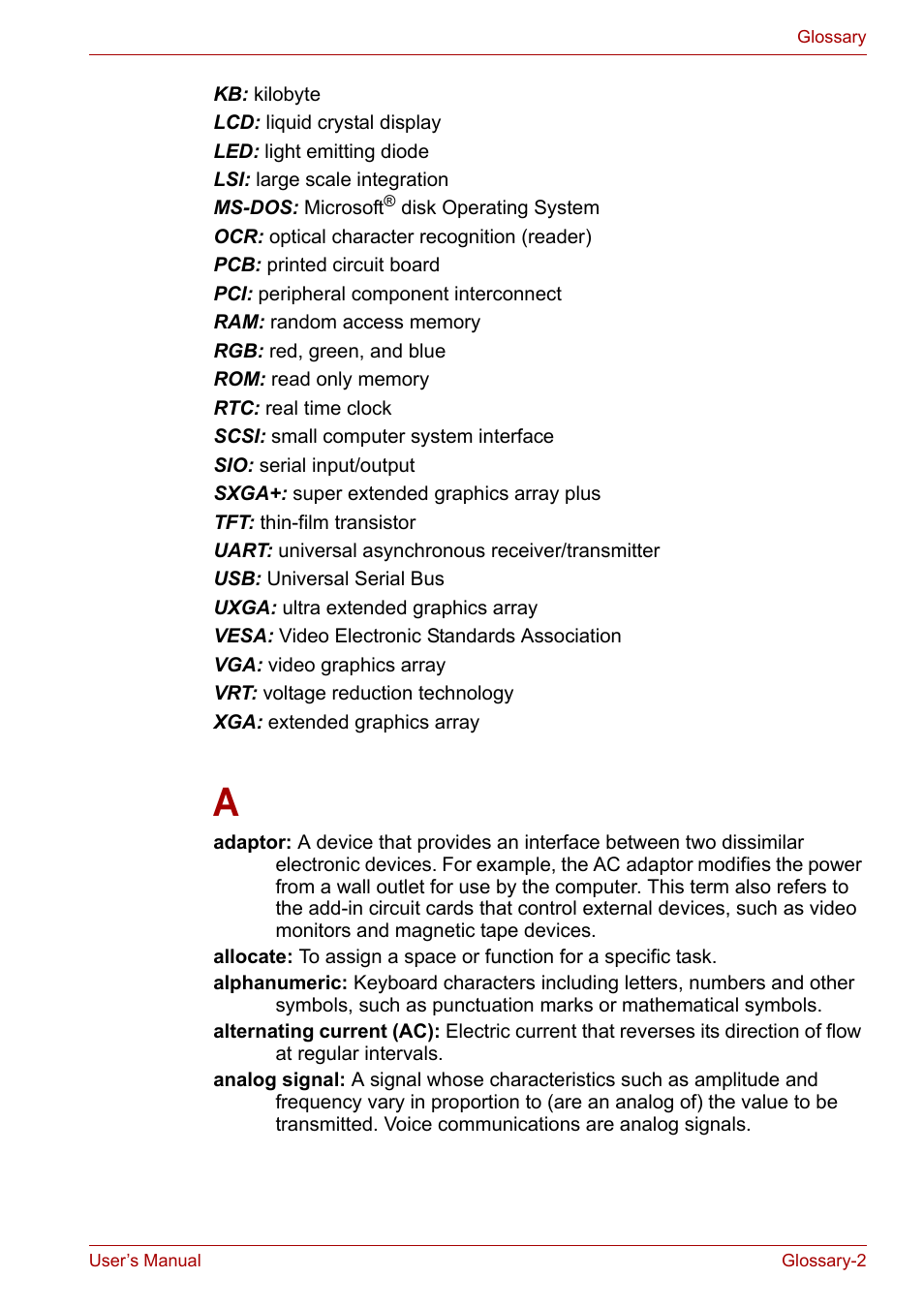 Toshiba Satellite L30 (PSL33) User Manual | Page 149 / 162