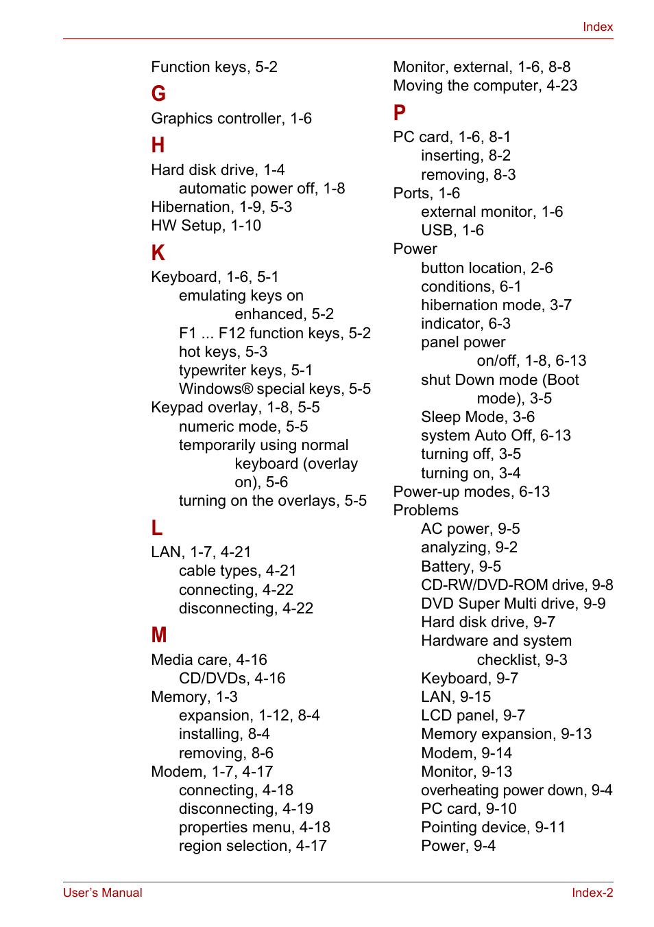 Toshiba Satellite L30 (PSL33) User Manual | Page 161 / 162