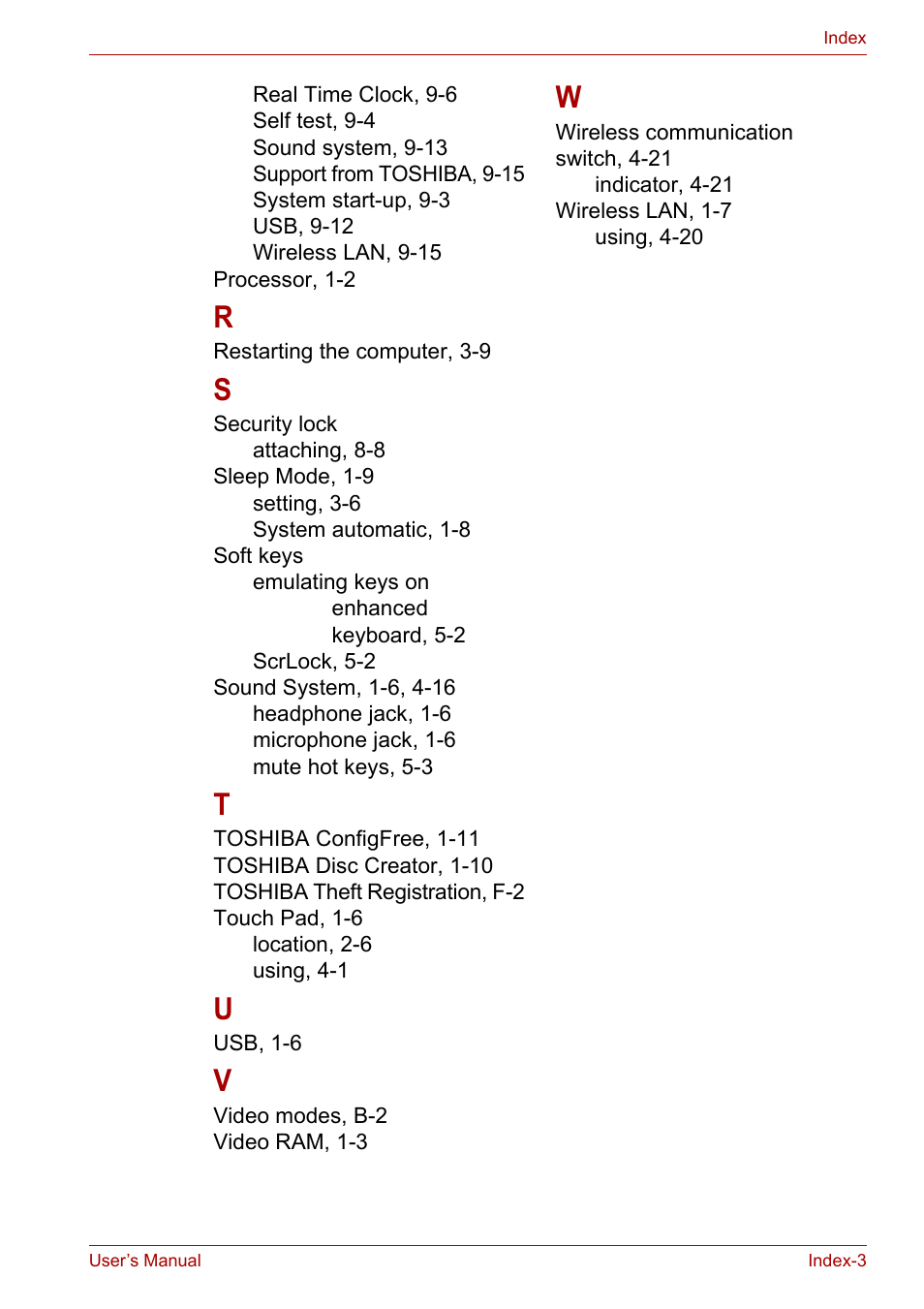 Toshiba Satellite L30 (PSL33) User Manual | Page 162 / 162