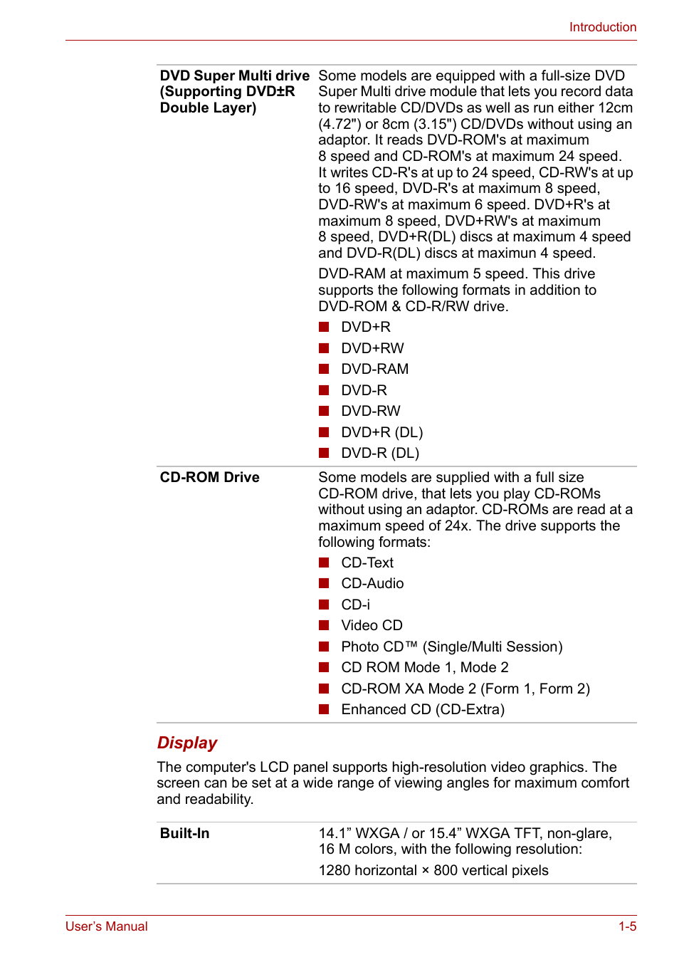 Toshiba Satellite L30 (PSL33) User Manual | Page 29 / 162