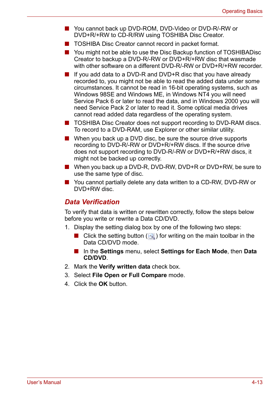 Toshiba Satellite L30 (PSL33) User Manual | Page 69 / 162