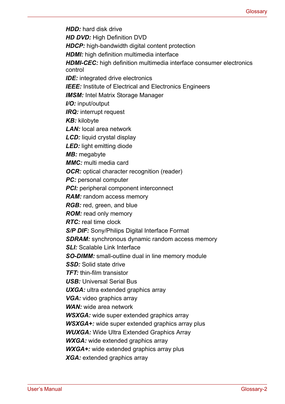 Toshiba Equium P300 User Manual | Page 182 / 199