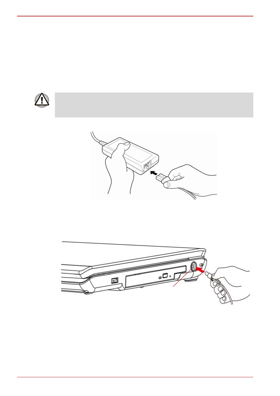 Connecting the ac adaptor, Connecting the ac adaptor -2 | Toshiba Satellite L350 User Manual | Page 50 / 184