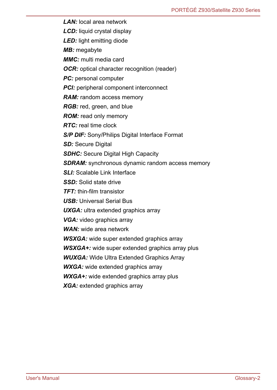 Toshiba Portege Z930-K User Manual | Page 138 / 138