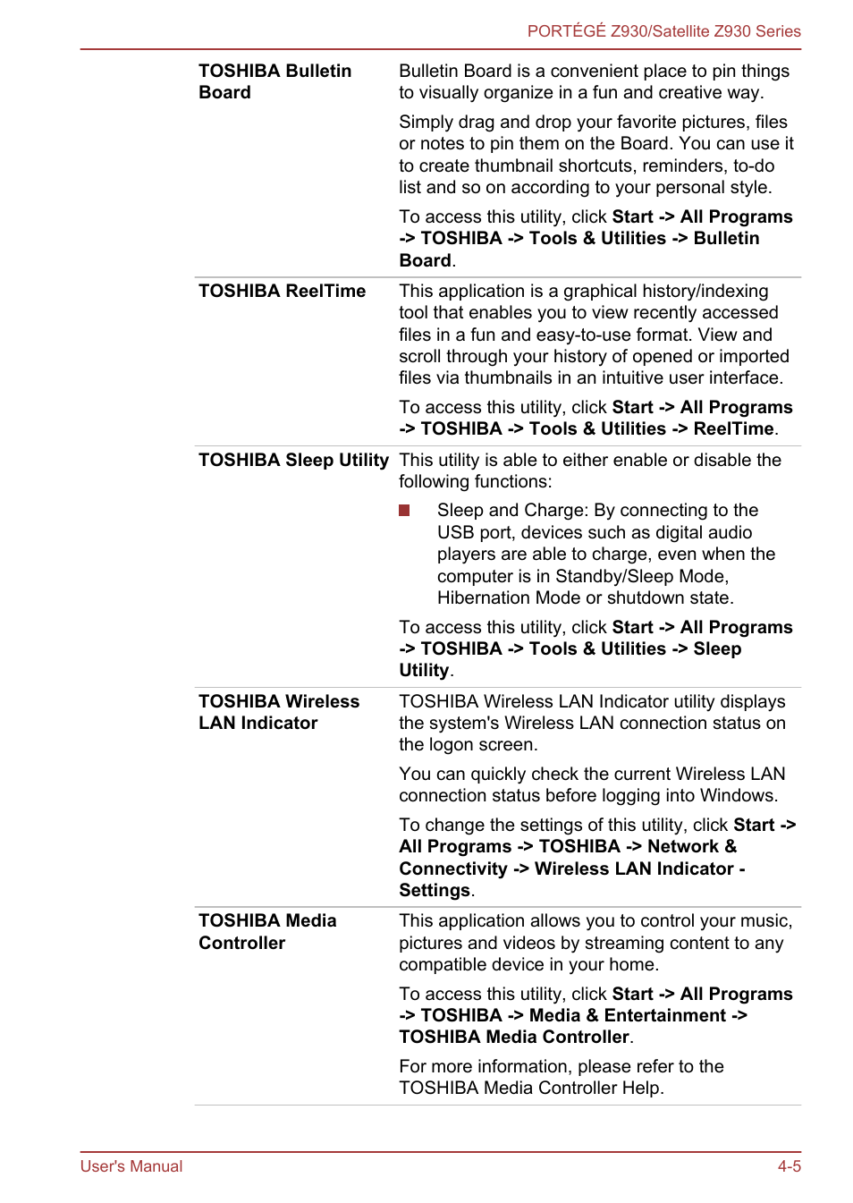 Toshiba Portege Z930-K User Manual | Page 71 / 138