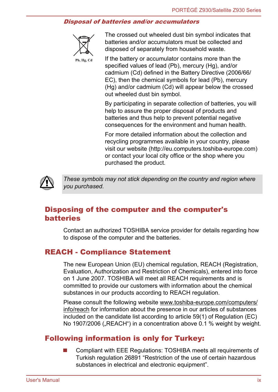 Toshiba Portege Z930-K User Manual | Page 9 / 138