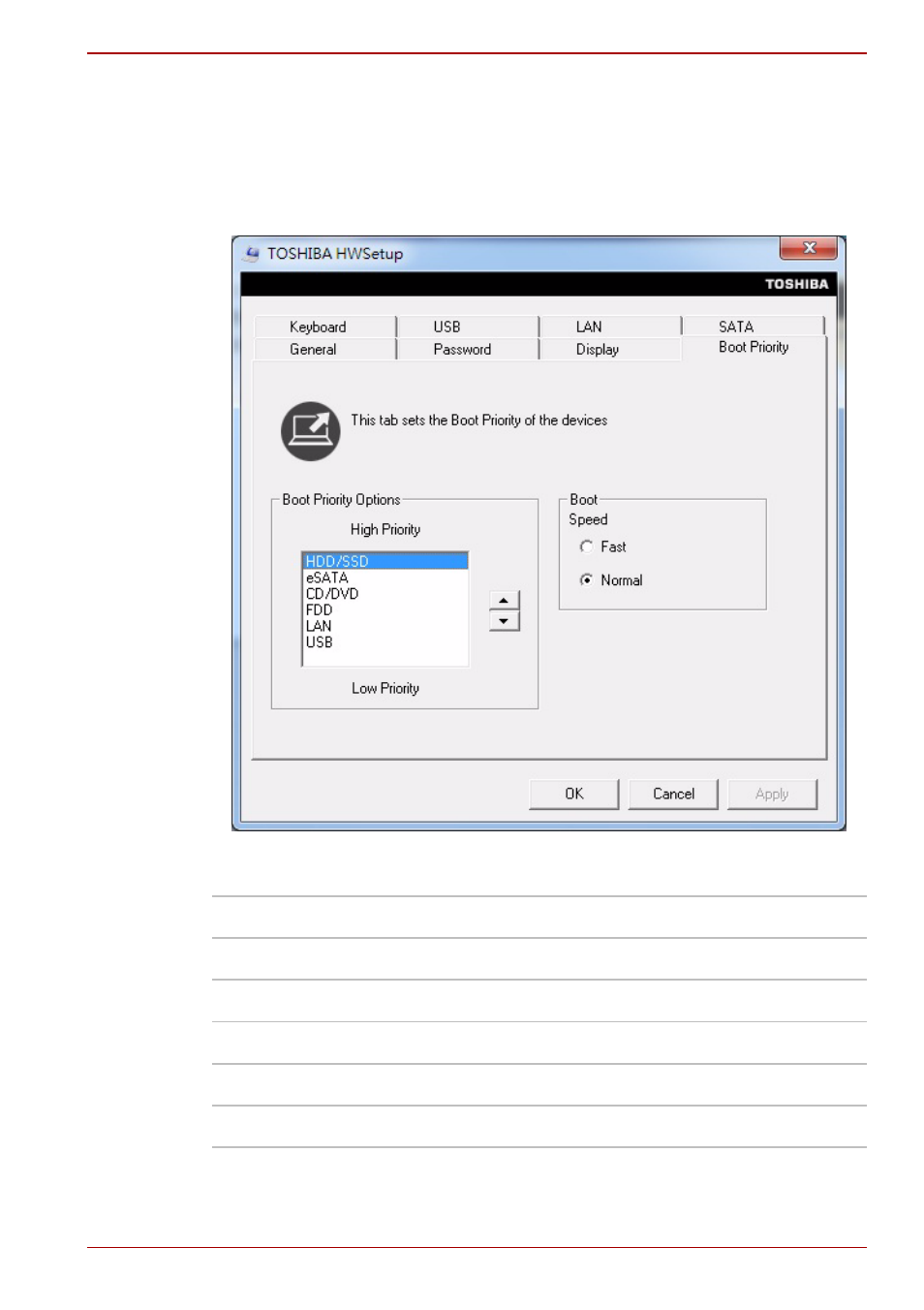 Boot priority boot priority options | Toshiba Satellite L630 User Manual | Page 139 / 204