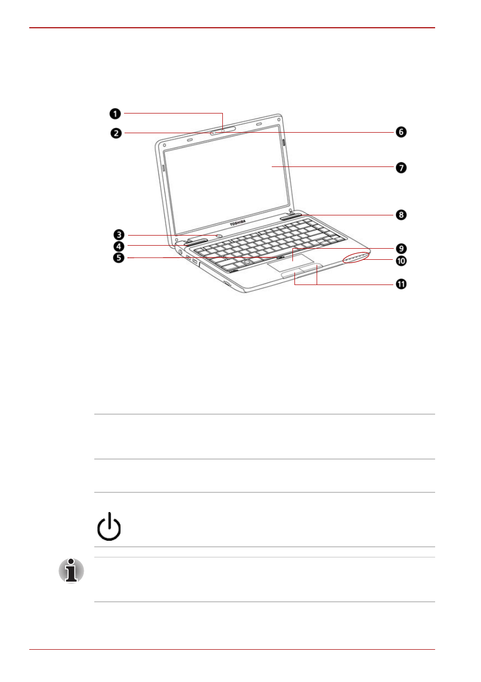 Front with the display open, Front with the display open -6 | Toshiba Satellite L630 User Manual | Page 42 / 204