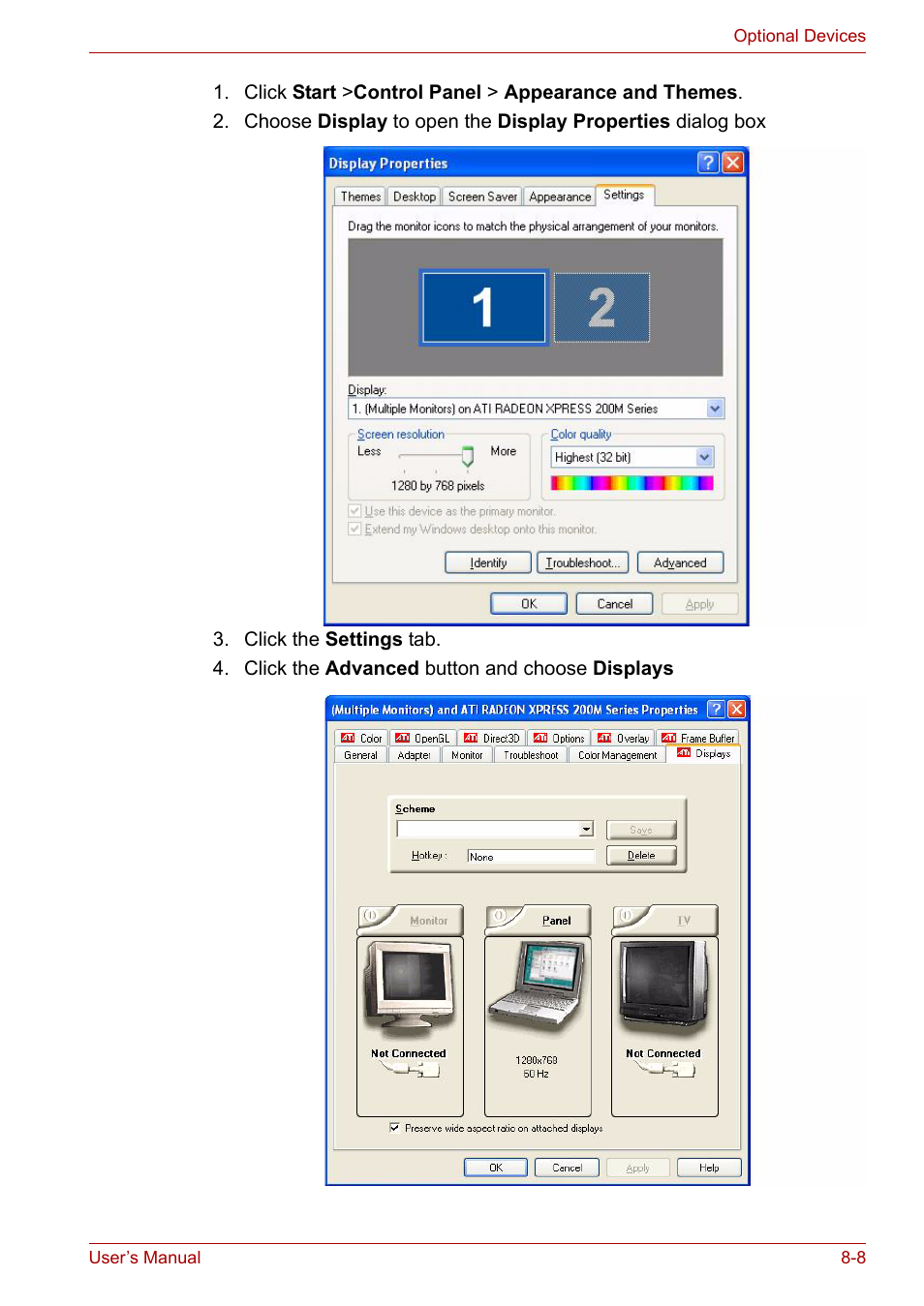 Toshiba Satellite Pro M50 User Manual | Page 122 / 158