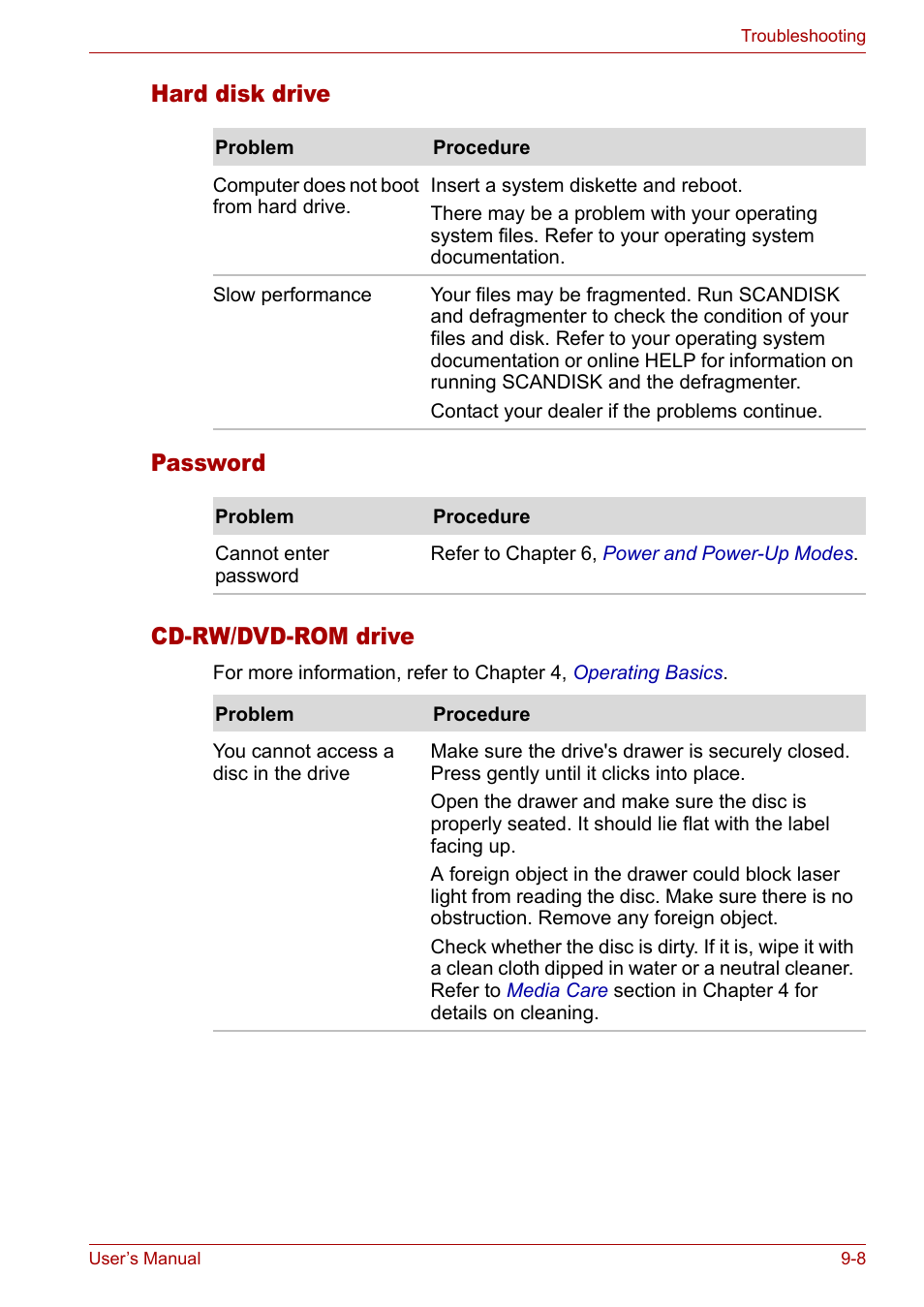Hard disk drive password cd-rw/dvd-rom drive | Toshiba Satellite Pro M50 User Manual | Page 131 / 158