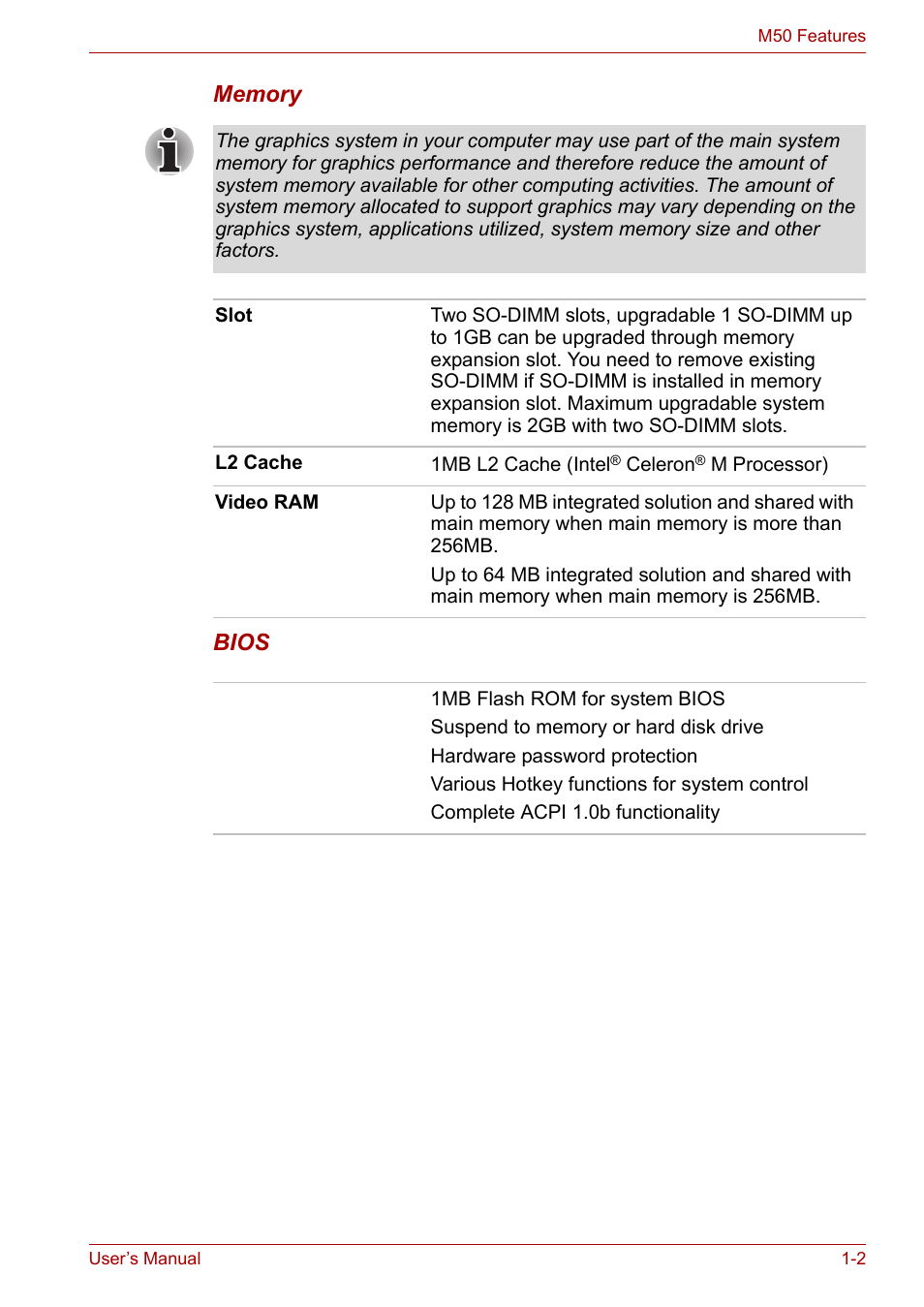 Toshiba Satellite Pro M50 User Manual | Page 25 / 158