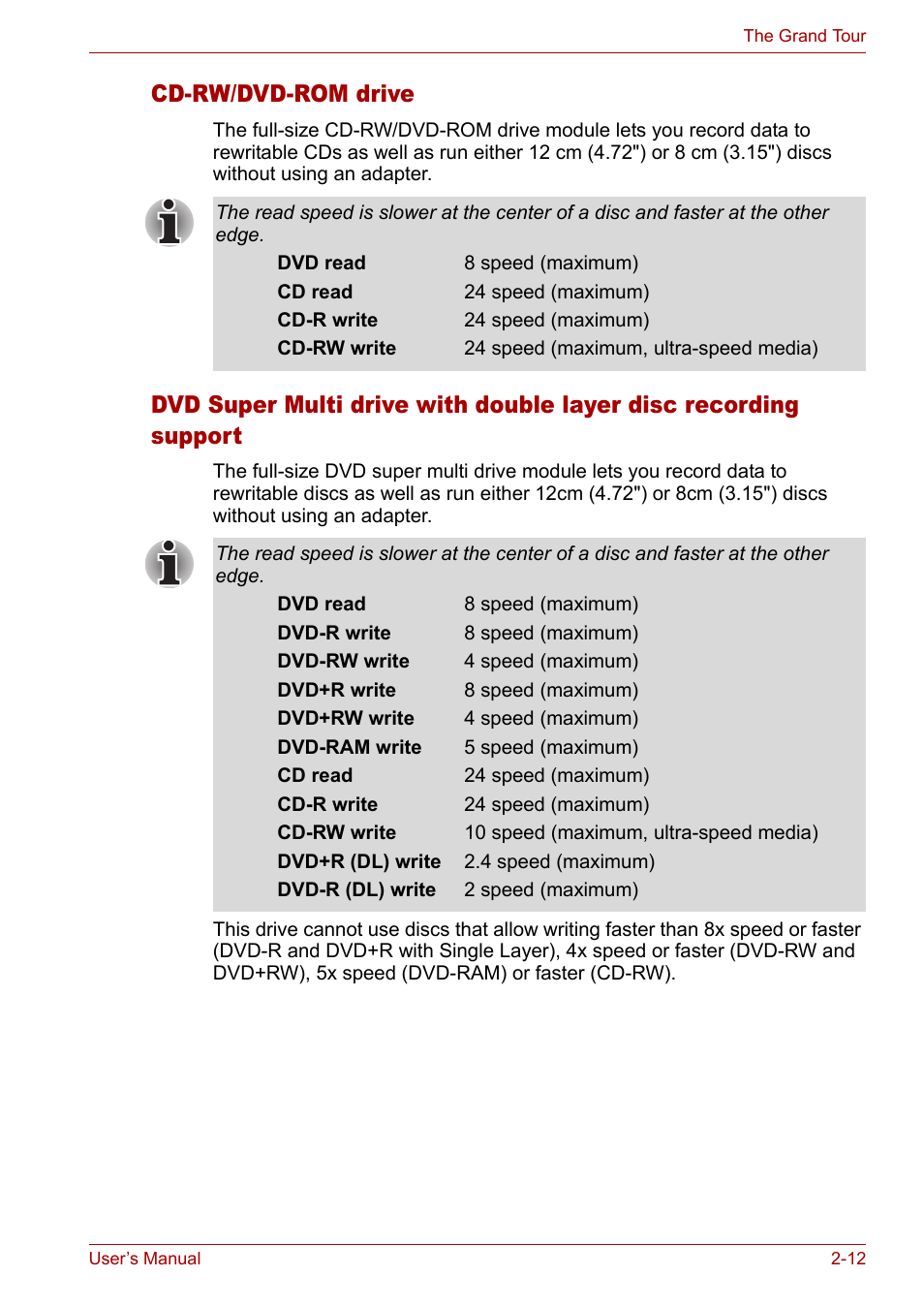 Cd-rw/dvd-rom drive | Toshiba Satellite Pro M50 User Manual | Page 47 / 158
