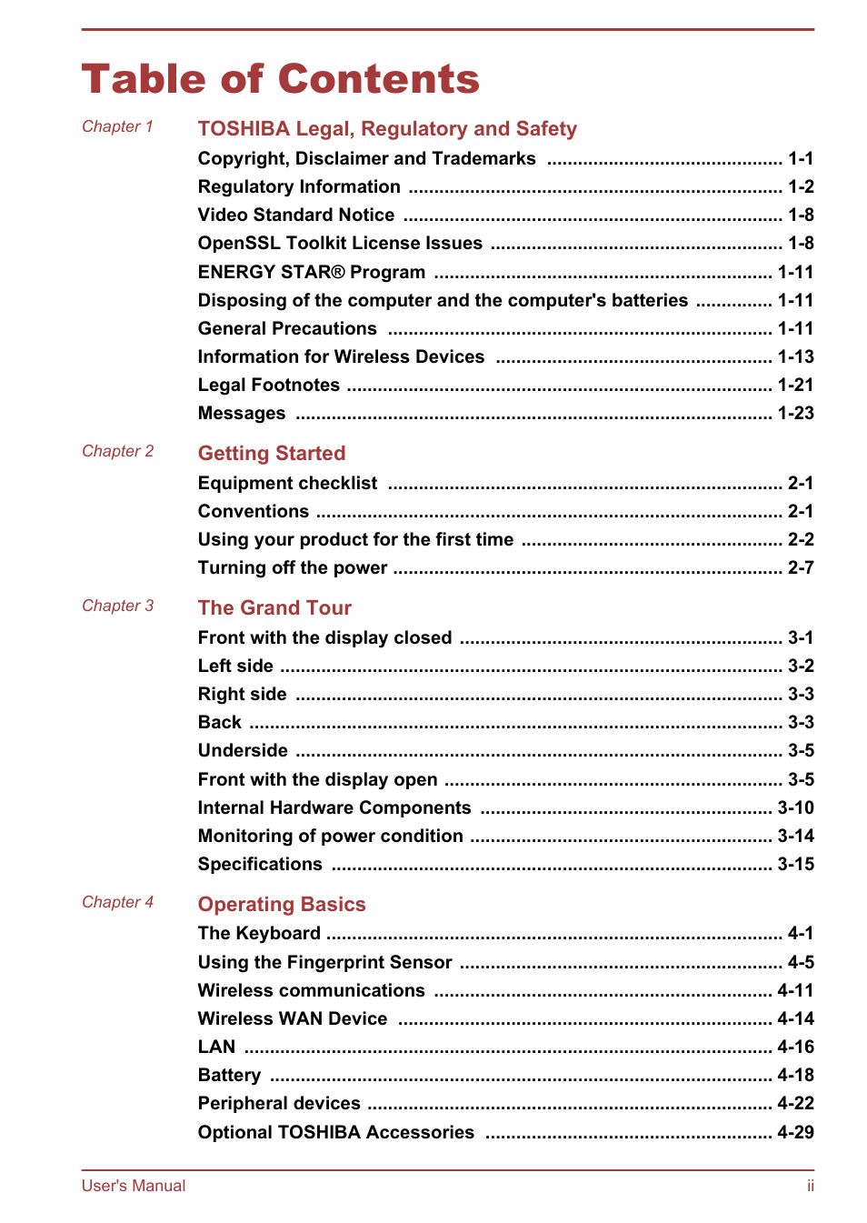 Toshiba Portege Z930-E User Manual | Page 2 / 131