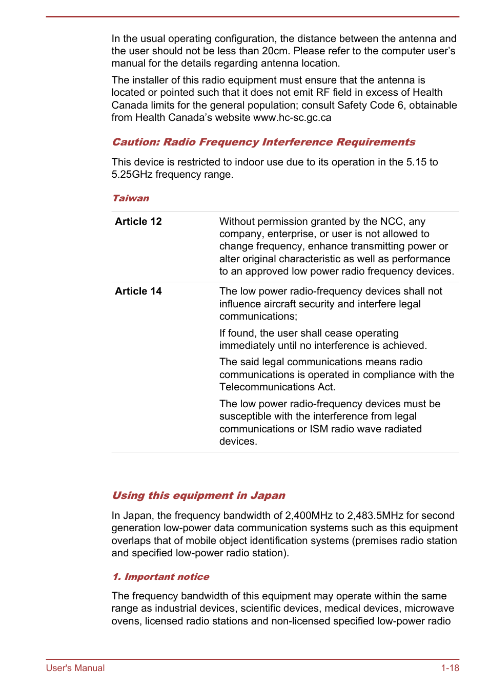 Toshiba Portege Z930-E User Manual | Page 22 / 131