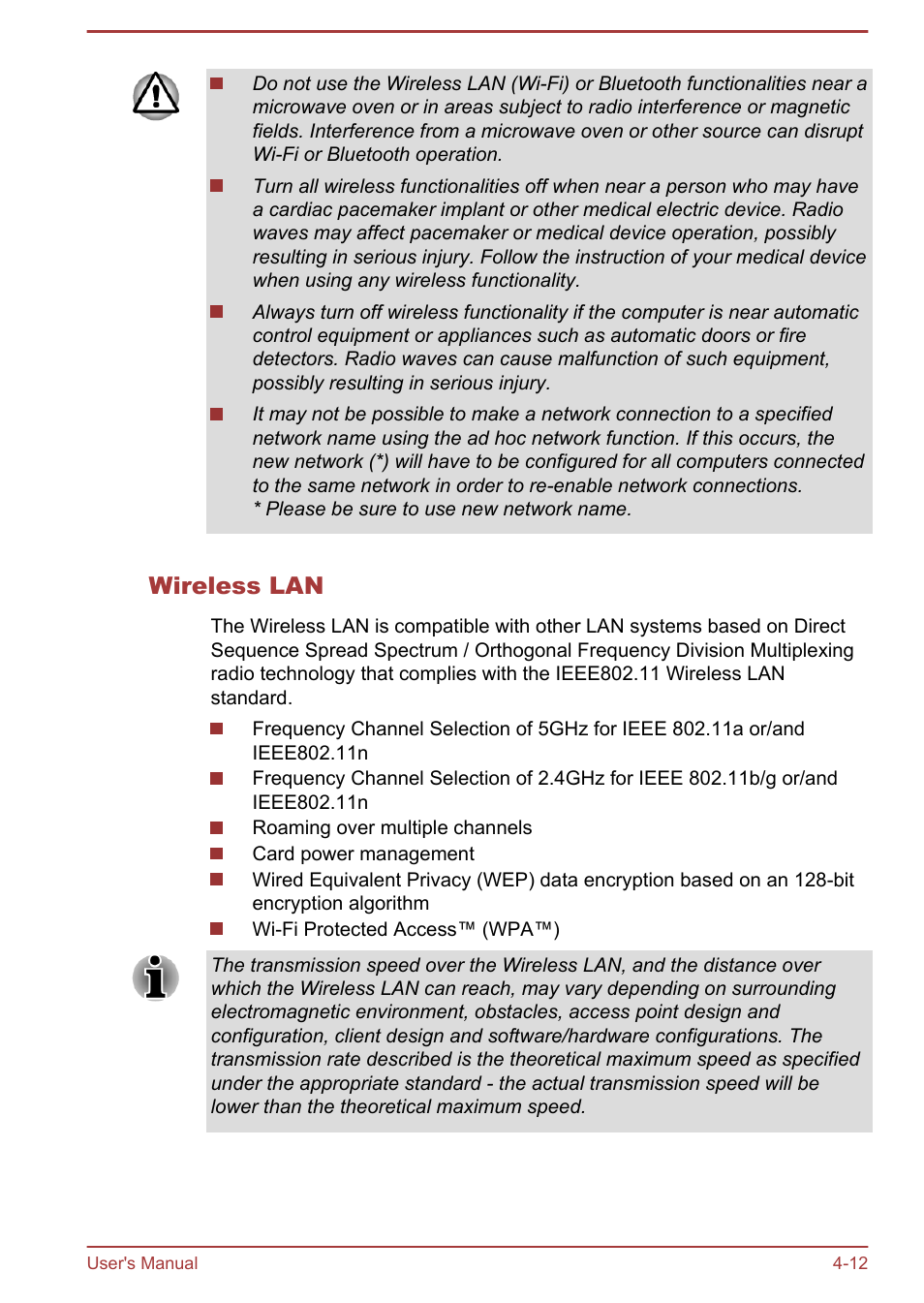 Wireless lan | Toshiba Portege Z930-E User Manual | Page 69 / 131