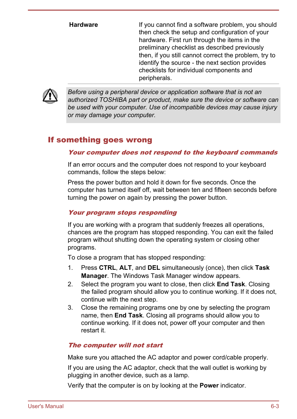 If something goes wrong | Toshiba Satellite C55-A User Manual | Page 104 / 134