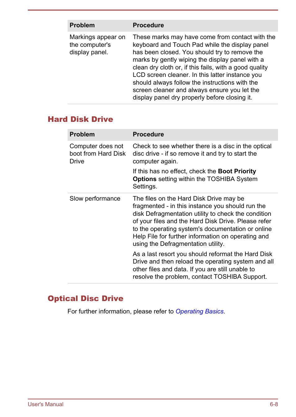 Hard disk drive, Optical disc drive | Toshiba Satellite C55-A User Manual | Page 109 / 134