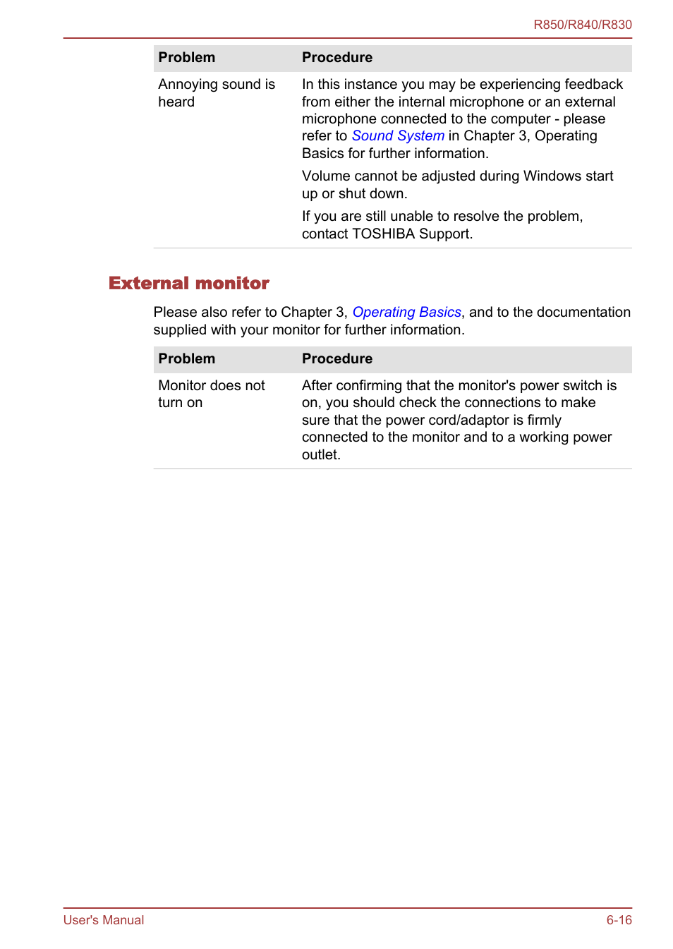 External monitor | Toshiba Satellite R830 User Manual | Page 178 / 212