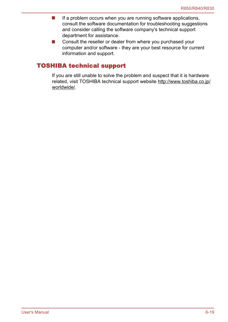 Toshiba technical support | Toshiba Satellite R830 User Manual | Page 181 / 212