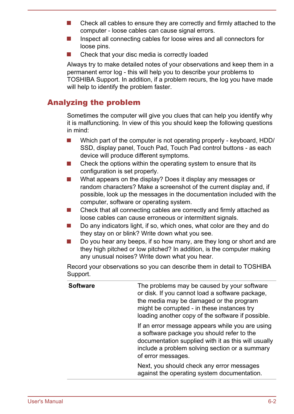 Analyzing the problem | Toshiba Portege Z30T-A User Manual | Page 120 / 156