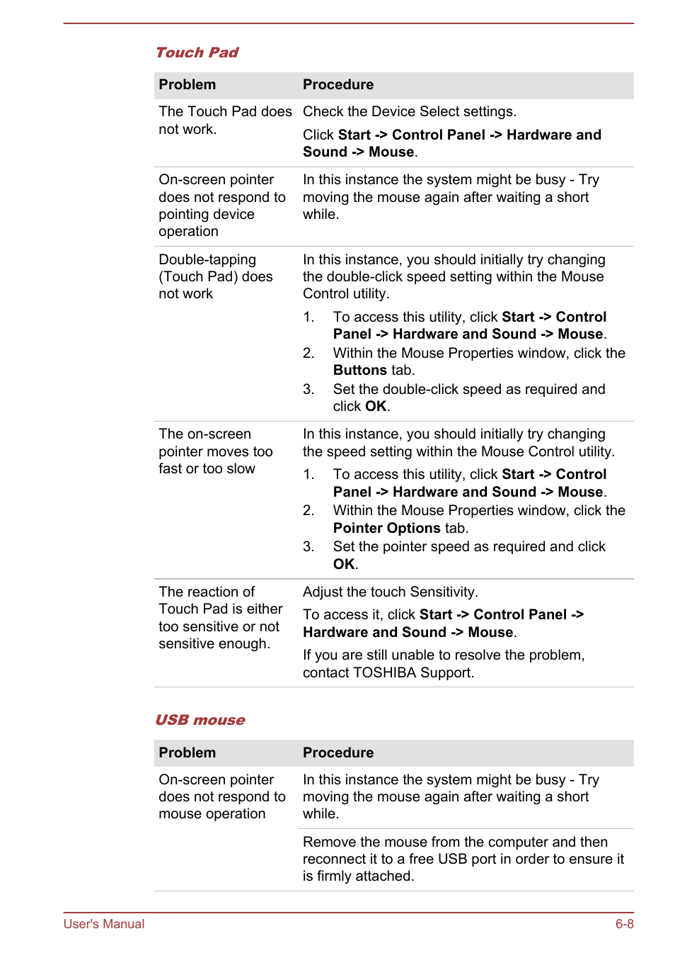 Mouse | Toshiba Portege Z30T-A User Manual | Page 126 / 156