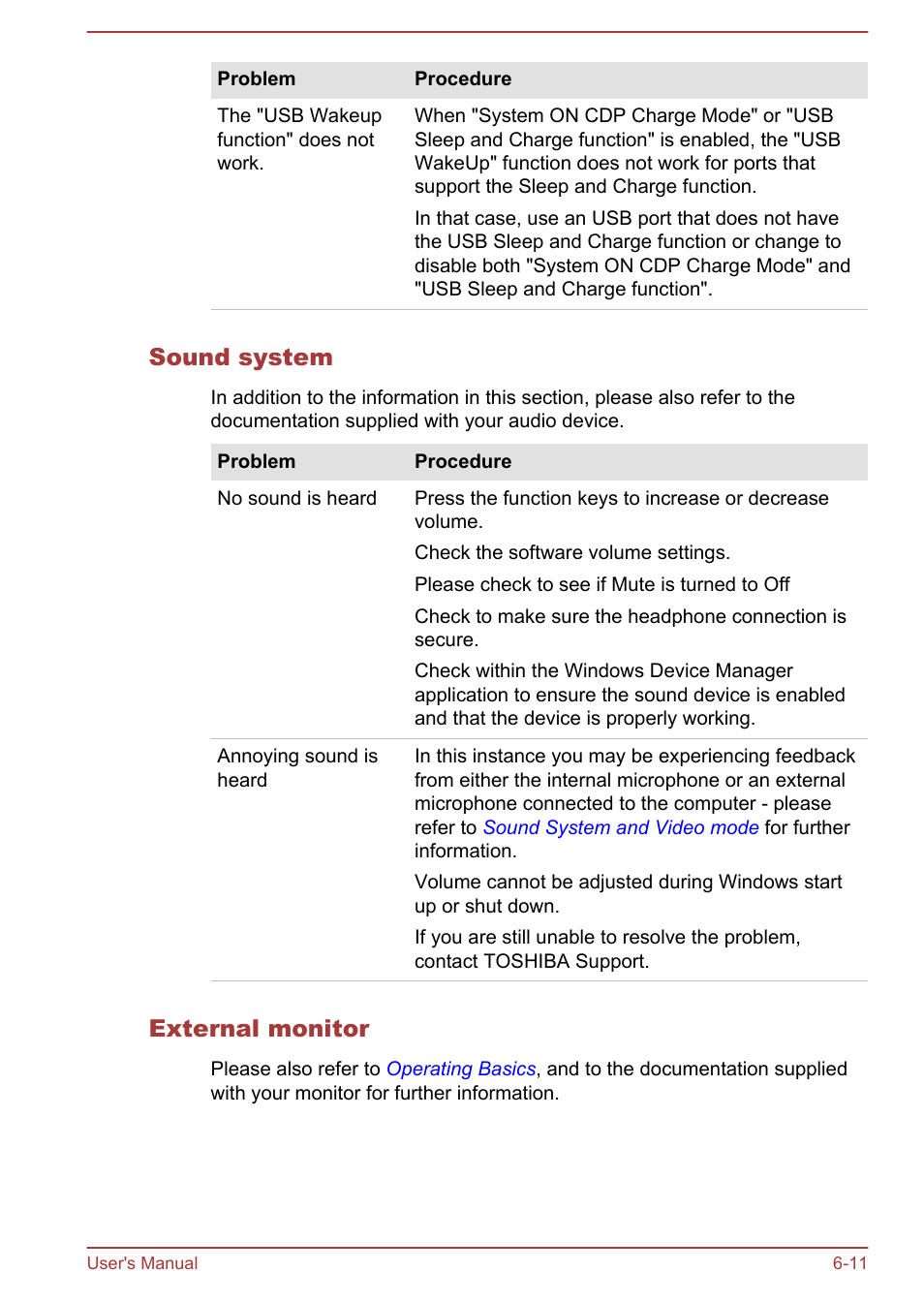 Sound system, External monitor | Toshiba Portege Z30T-A User Manual | Page 129 / 156
