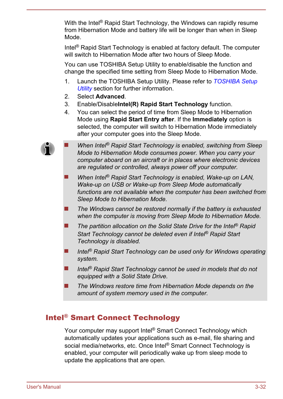 Intel® smart connect technology, Intel, Smart connect technology | Toshiba Portege Z30T-A User Manual | Page 63 / 156