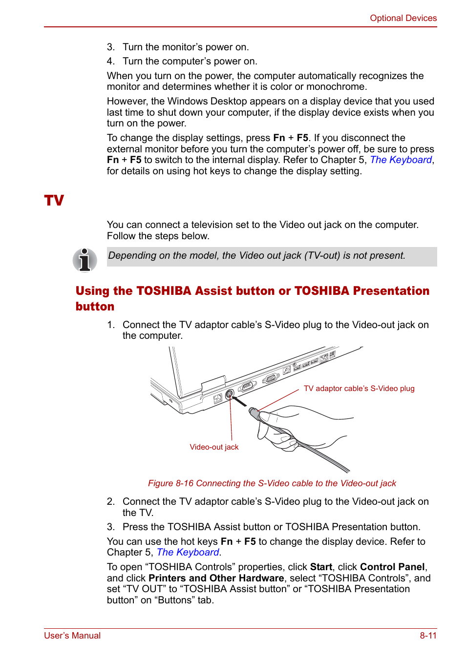 Tv -11 | Toshiba Satellite Pro A120 (PSAC0) User Manual | Page 139 / 220