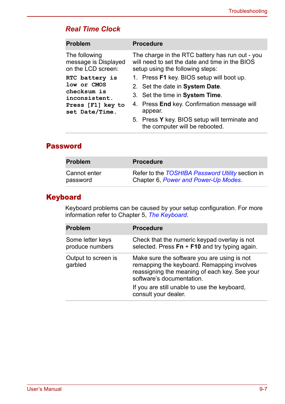 Password keyboard | Toshiba Satellite Pro A120 (PSAC0) User Manual | Page 153 / 220
