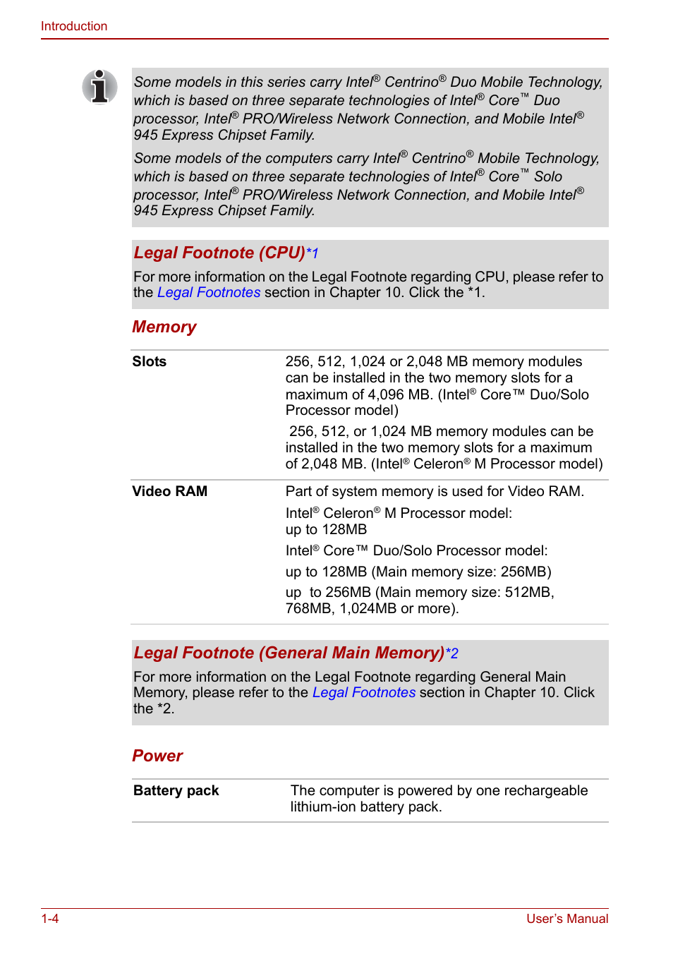 Toshiba Satellite Pro A120 (PSAC0) User Manual | Page 20 / 220