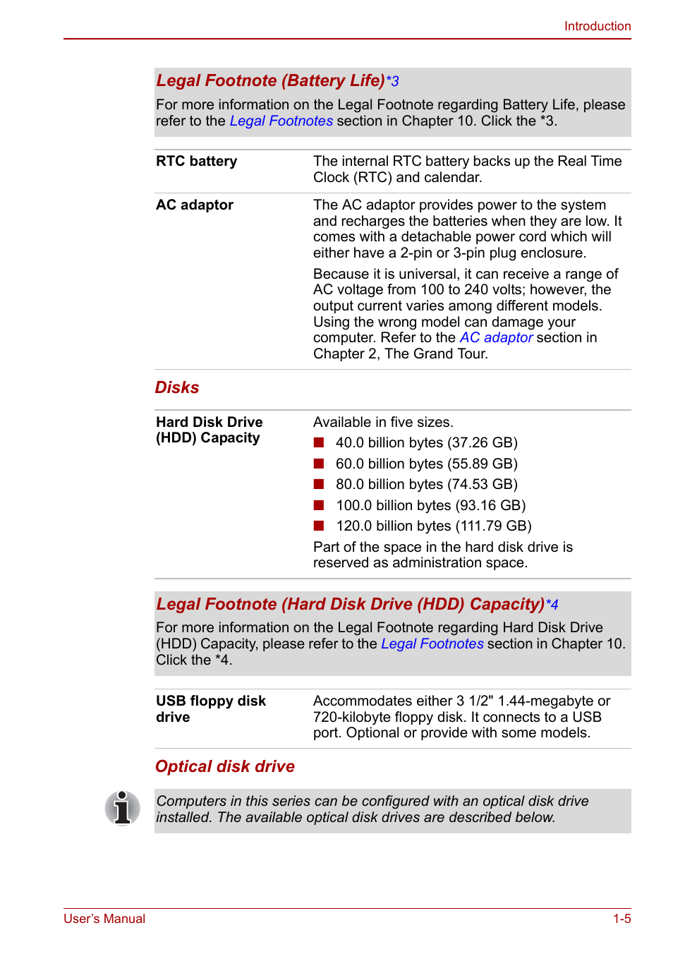 Toshiba Satellite Pro A120 (PSAC0) User Manual | Page 21 / 220