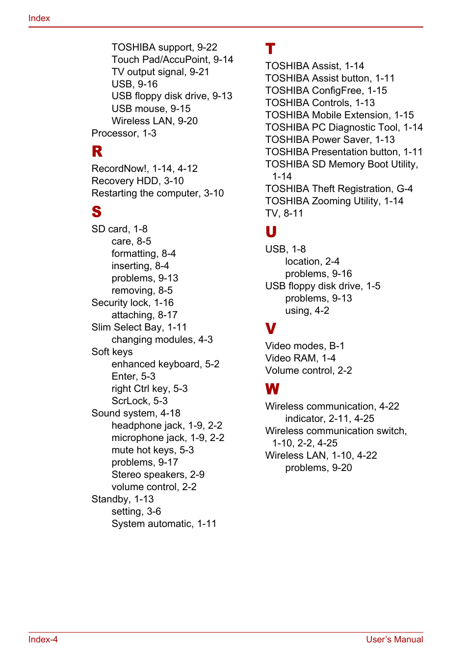 Toshiba Satellite Pro A120 (PSAC0) User Manual | Page 220 / 220