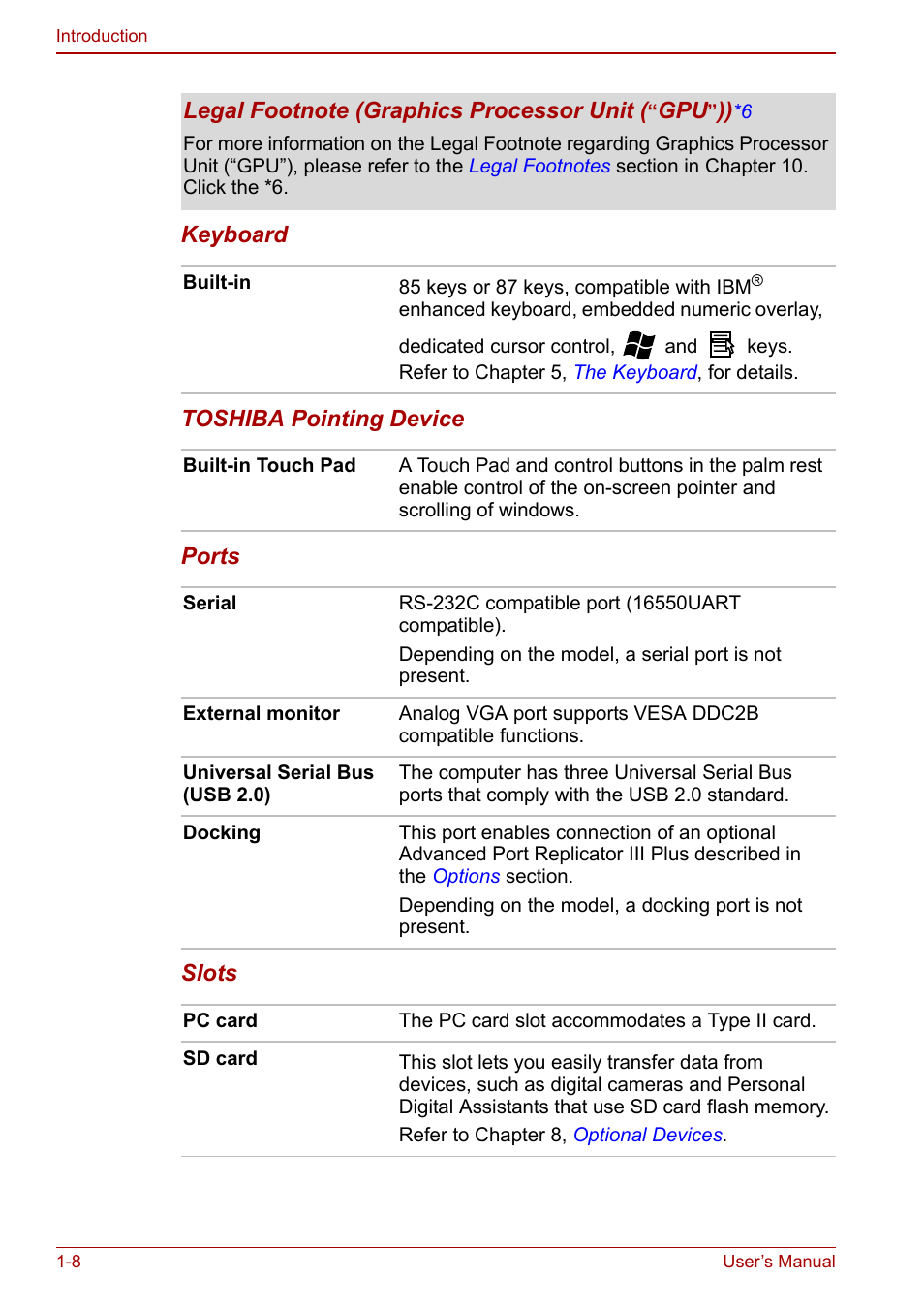 Toshiba Satellite Pro A120 (PSAC0) User Manual | Page 24 / 220
