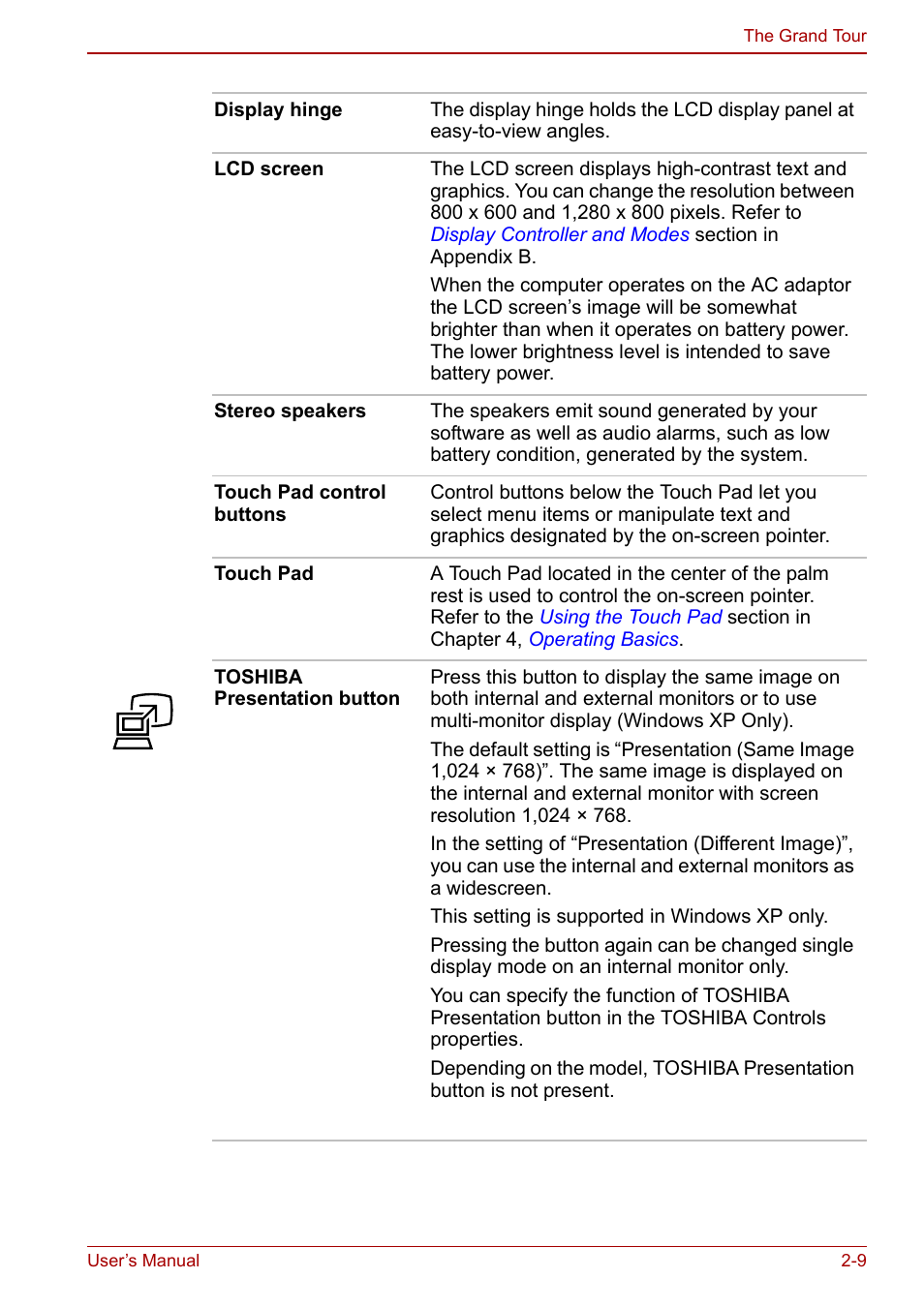 Toshiba Satellite Pro A120 (PSAC0) User Manual | Page 41 / 220
