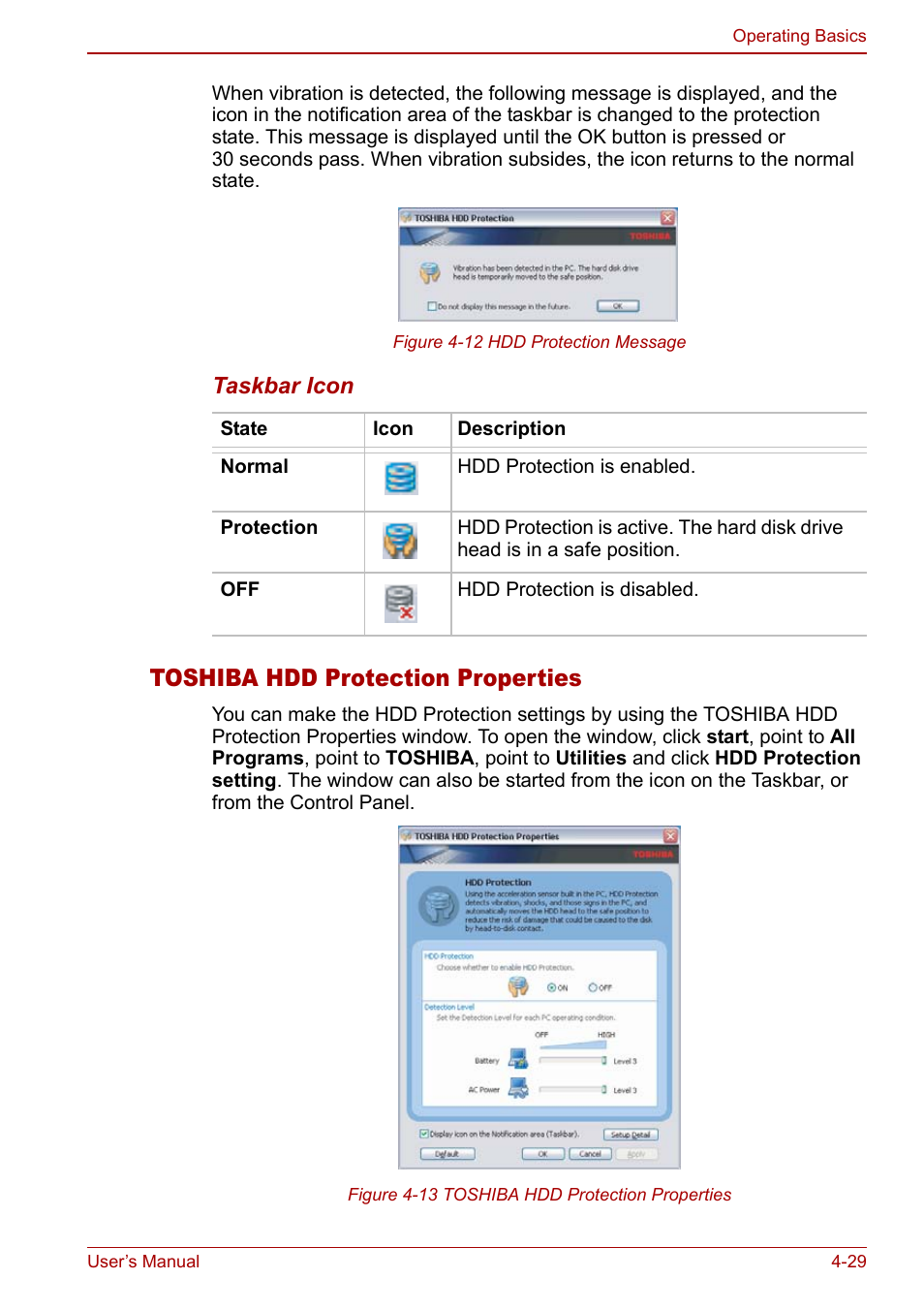Toshiba hdd protection properties | Toshiba Satellite Pro A120 (PSAC0) User Manual | Page 87 / 220