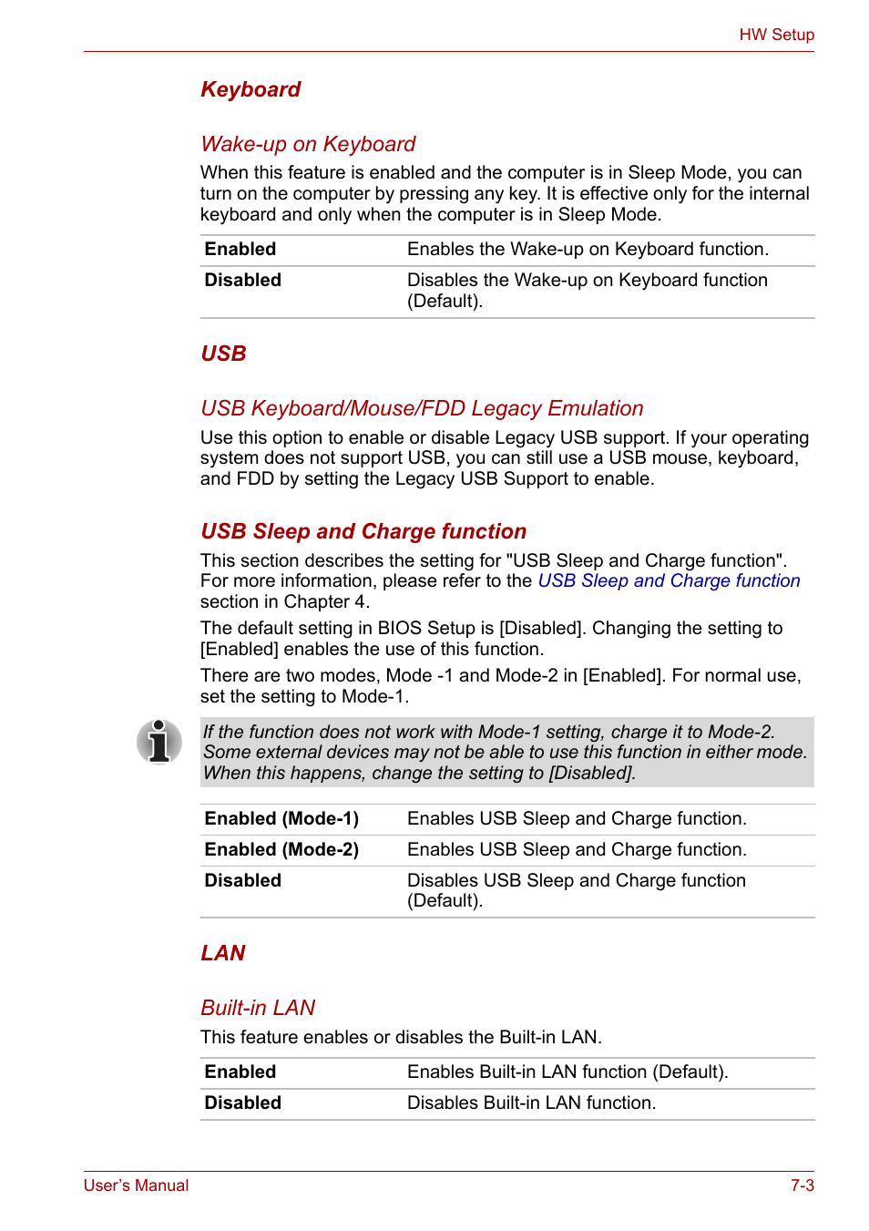 Usb sleep and charge function | Toshiba Satellite A300D User Manual | Page 115 / 179