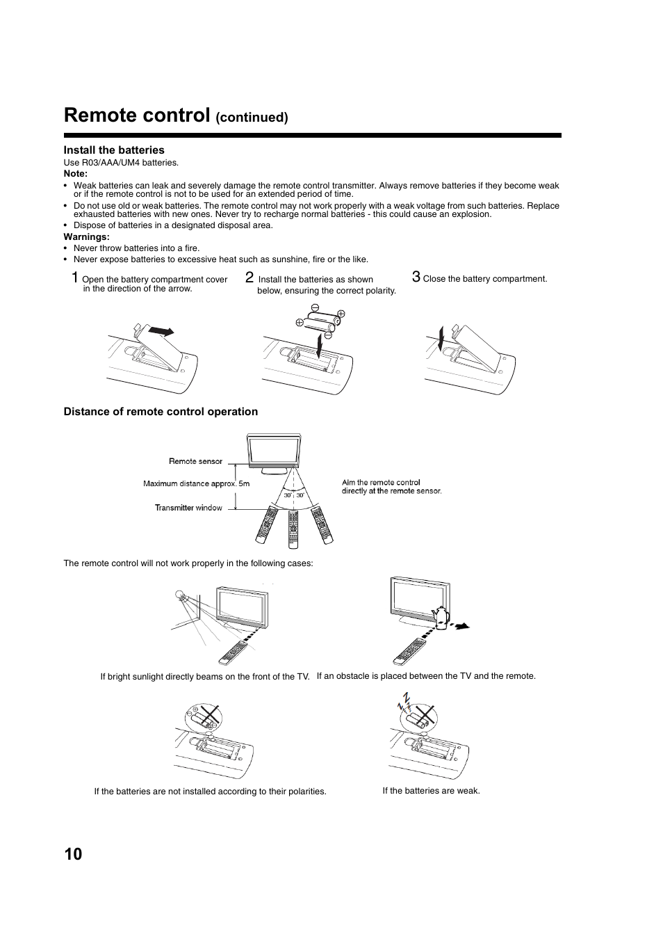 Remote control, Continued) | Toshiba DV734 User Manual | Page 10 / 92