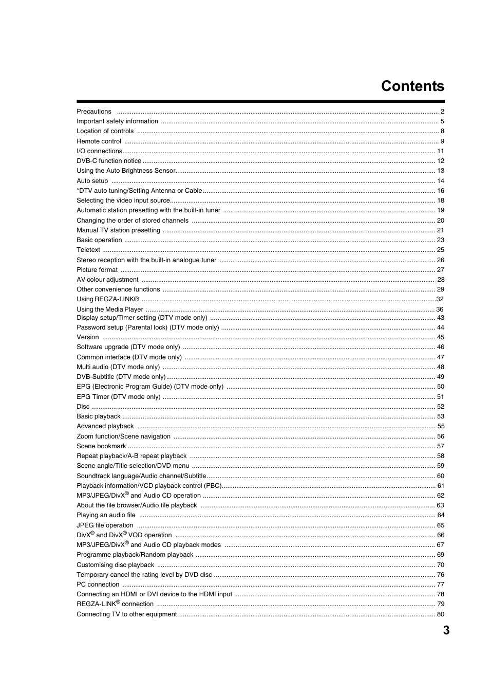 Toshiba DV734 User Manual | Page 3 / 92