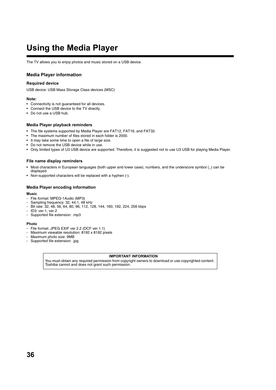 Es 39-45, Using the media player | Toshiba DV734 User Manual | Page 36 / 92