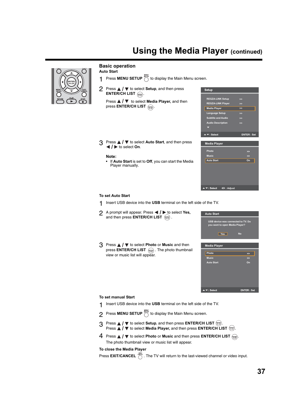 Using the media player, Continued) | Toshiba DV734 User Manual | Page 37 / 92